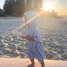 Load image into Gallery viewer, SIZE 1-2 Summer Days Checker Poncho - Vanilla