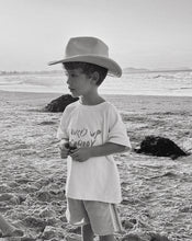 Load image into Gallery viewer, Surf's Up Cowboy T-Shirt - Buttercream/Blue