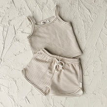 Load image into Gallery viewer, Suni Cropped Singlet - Brown Stripe