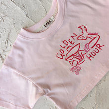 Load image into Gallery viewer, Mermaid Muse Cropped T-Shirt - Soft Pink/Wild Berry