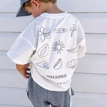 Load image into Gallery viewer, Lost In Paradise Tee - Milk/Steel Blue