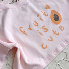 Load image into Gallery viewer, SIZE 3 Fruit Is Cute Cropped T-Shirt - Soft Pink