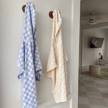 Load image into Gallery viewer, SIZE 1-2 Summer Days Checker Poncho - Vanilla
