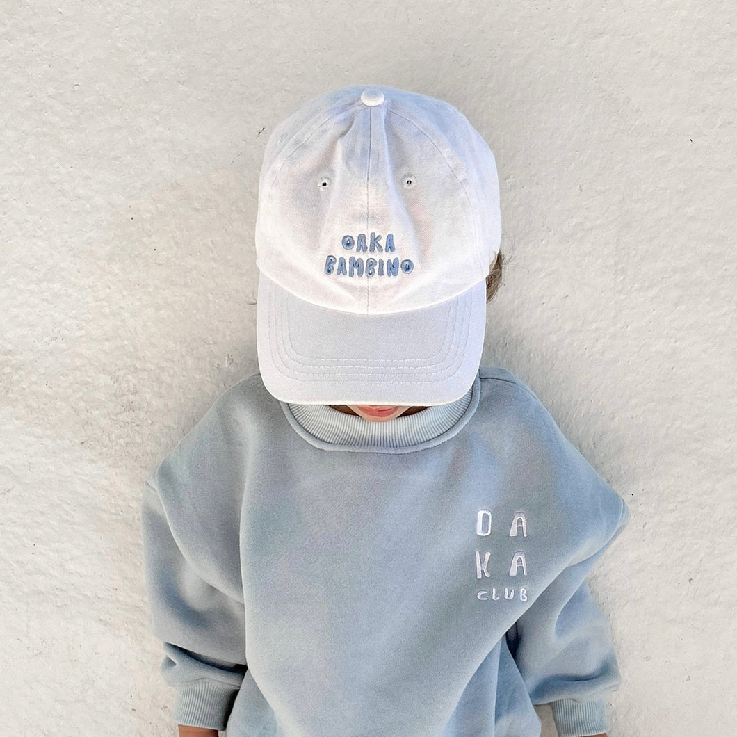 Oaka Bambino Cap - White/Powder Blue