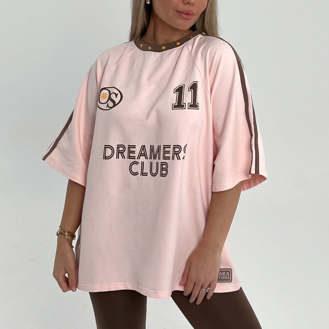 Women’s Dreamers Club Jersey Shirt - Pink/Brown