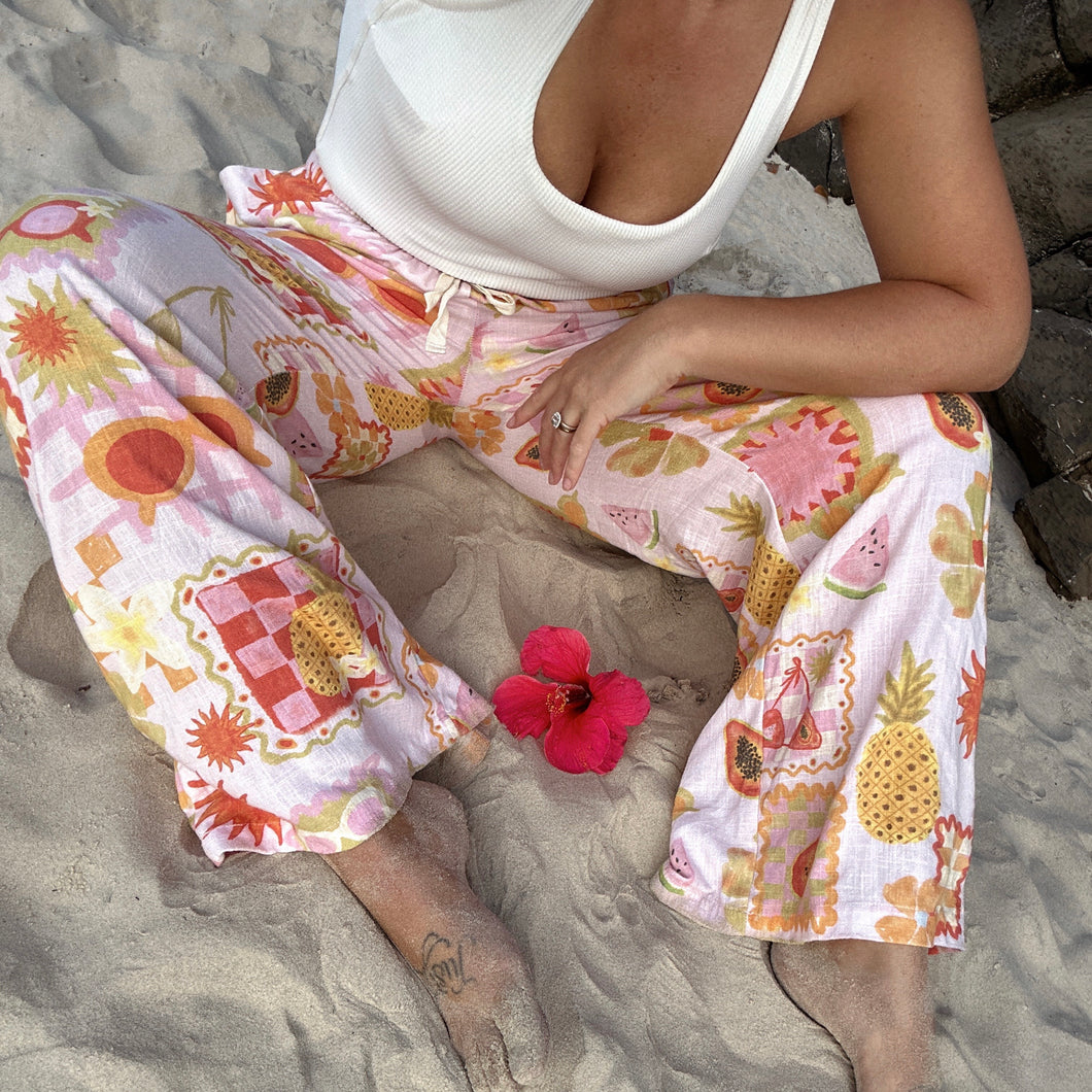 Taste The Sunshine Linen Pant - Women