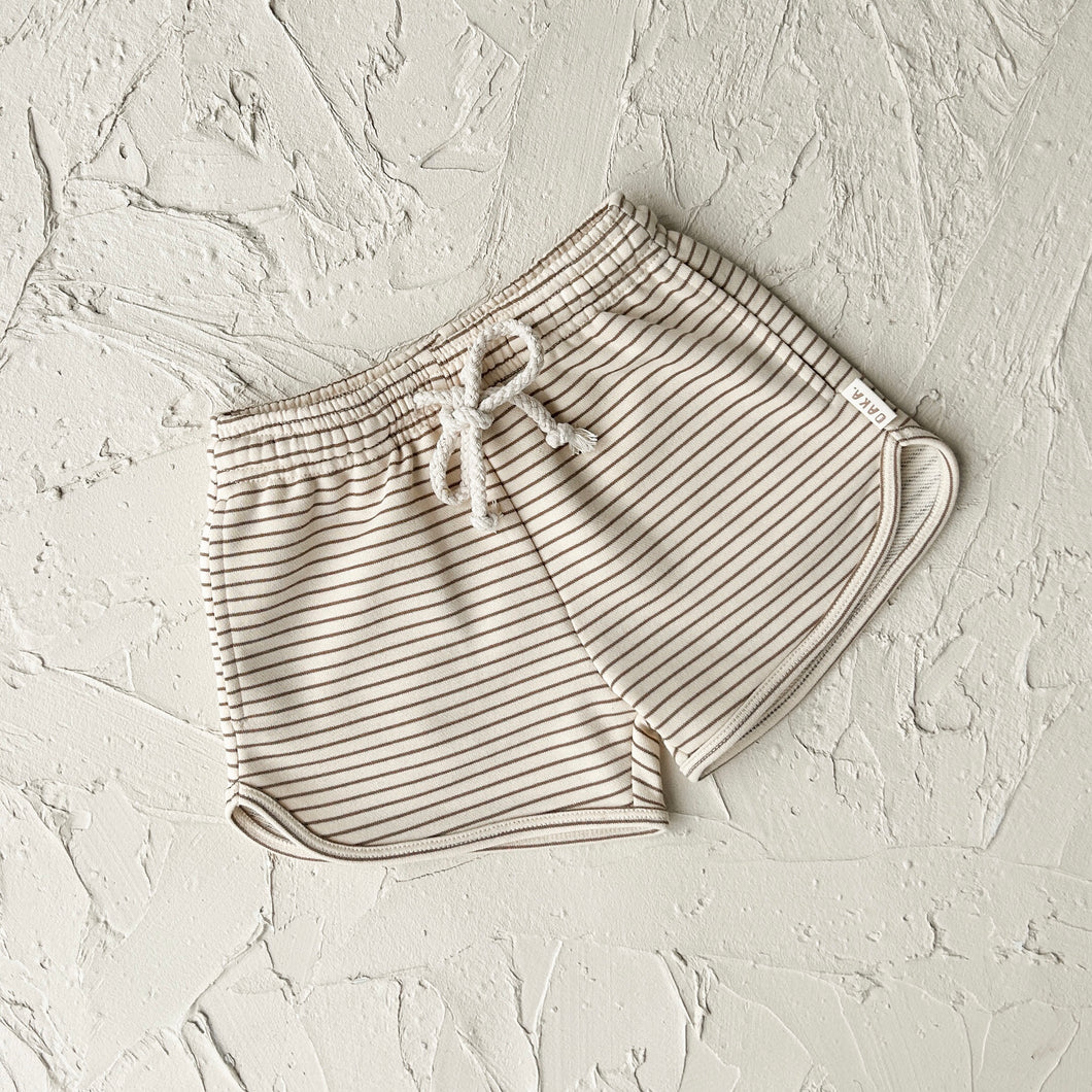 Suni Short - Brown Stripe