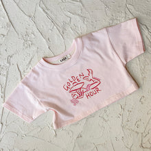 Load image into Gallery viewer, Mermaid Muse Cropped T-Shirt - Soft Pink/Wild Berry

