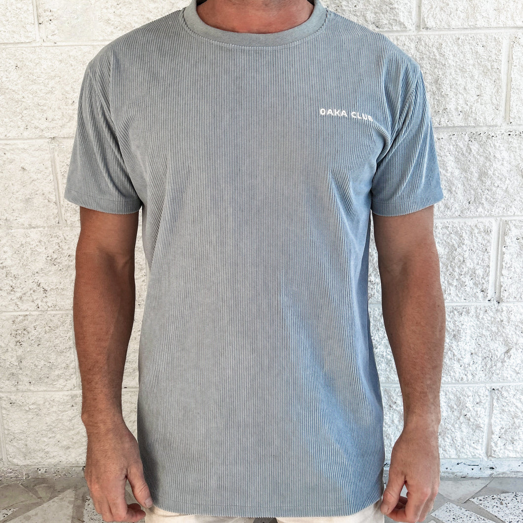 Adult Oaka Club Cord Tee - Deep Ocean