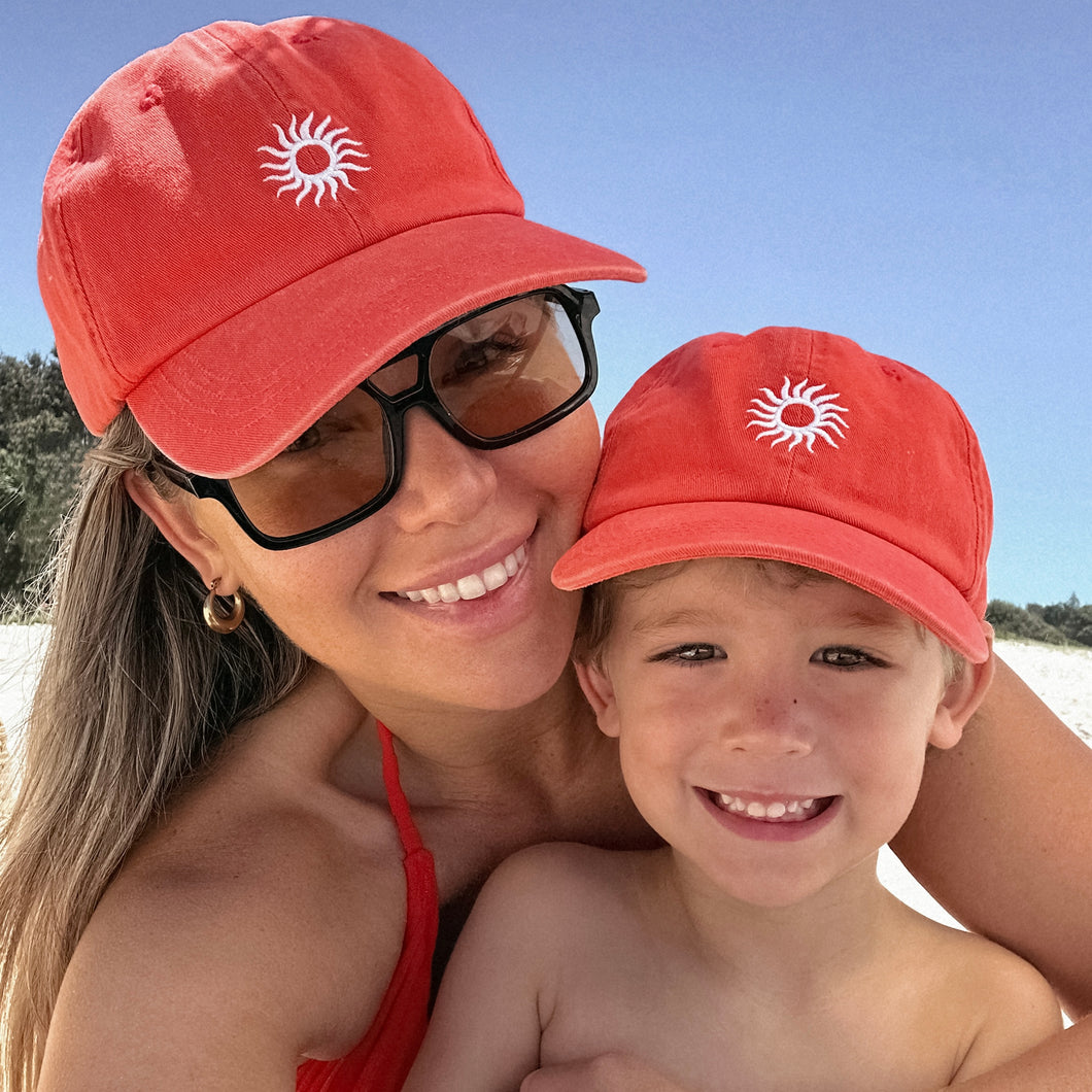 Taste The Sunshine Cap - Warm Red