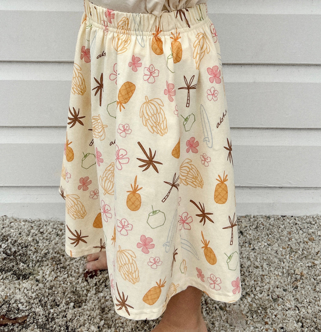 Aloha Maxi Skirt - Banana/Multi