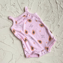 Load image into Gallery viewer, Fruit Is Cute Terry Romper - Soft Pink/Papaya
