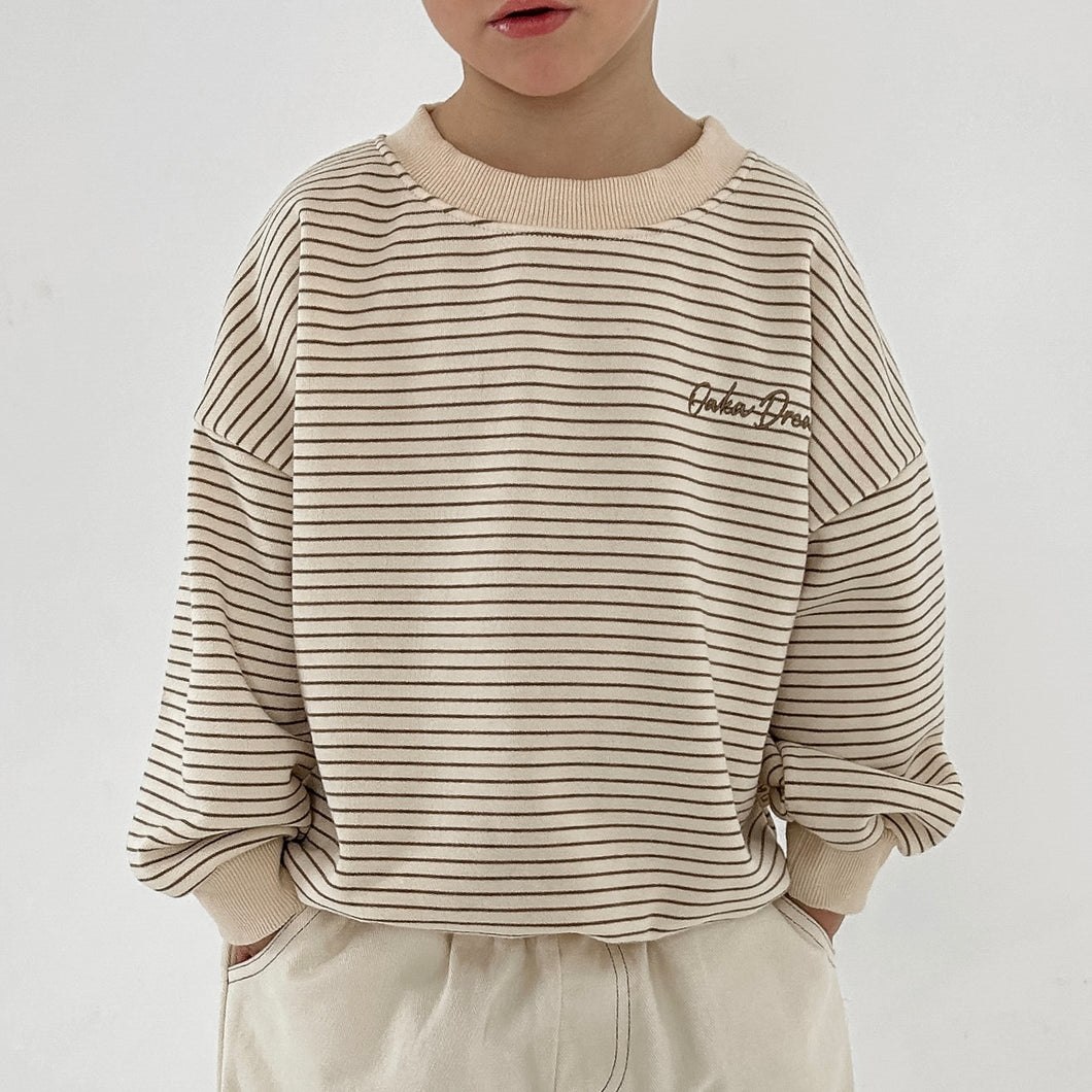 Dreamers Stripe Pullover - Beige/Brown