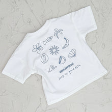 Load image into Gallery viewer, Lost In Paradise Tee - Milk/Steel Blue
