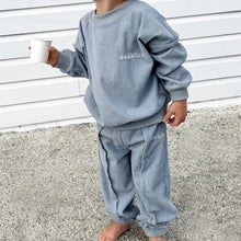 Load image into Gallery viewer, blue corduroy toddler and kids sweater. oaka bambino australia
