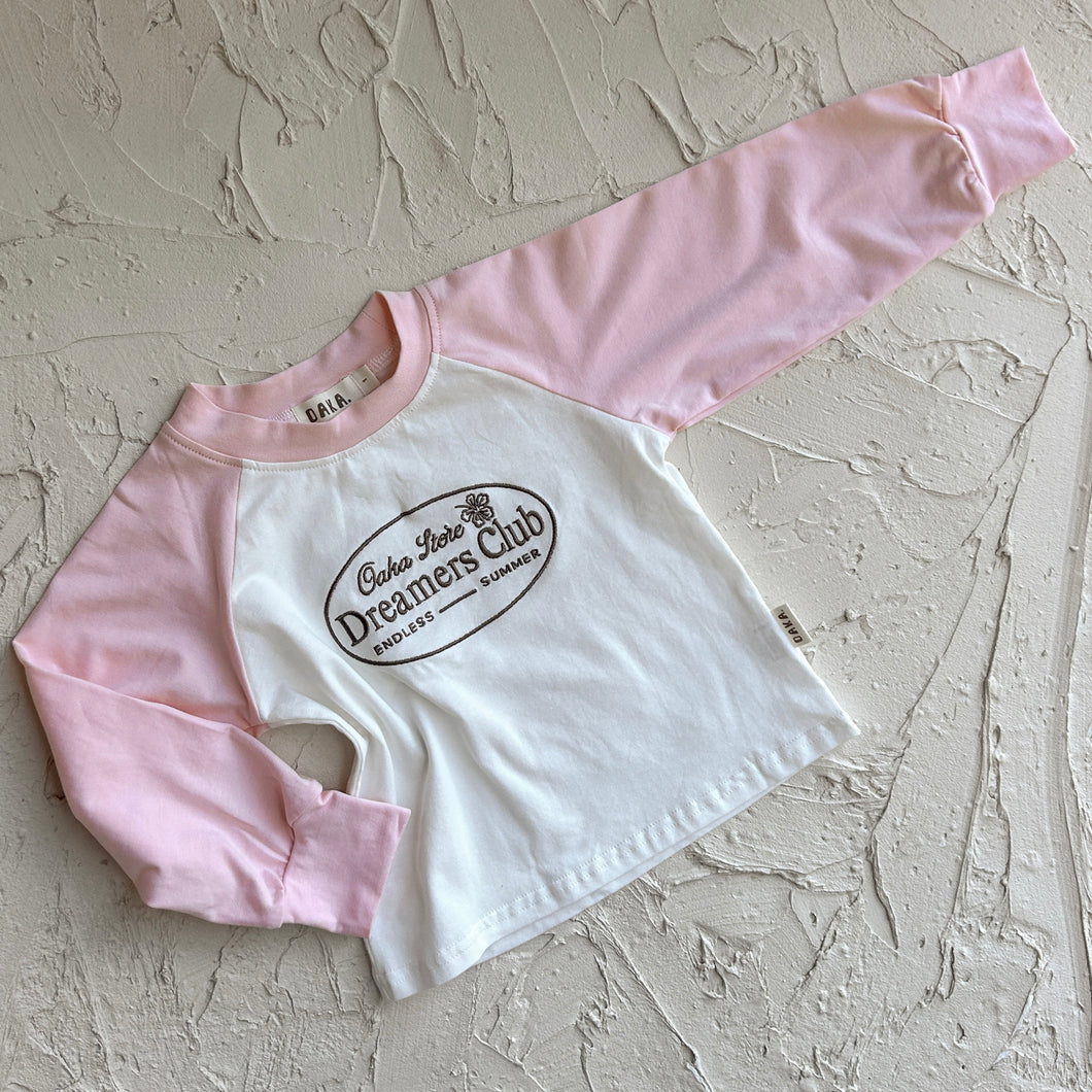 Endless Summer Raglan T-Shirt - Pink/White