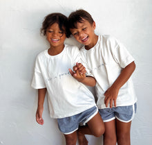 Load image into Gallery viewer, Lost In Paradise Tee - Milk/Steel Blue
