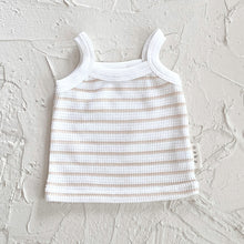 Load image into Gallery viewer, Sunset Singlet - Golden Beige Striped Waffle
