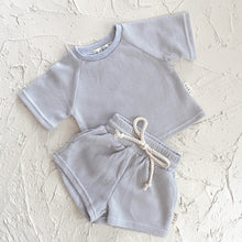 Load image into Gallery viewer, Raglan Tee - Steel Waffle
